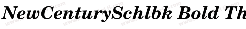 NewCenturySchlbk Bold Th字体转换